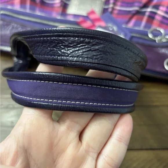 Coach Poppy Tartan Plaid Glam Tote Bag - Picture 7 of 15